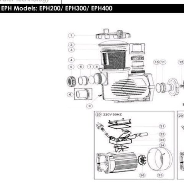 Watermur Spare Part untuk EPH300 (01013147) 2.5′′ Nut Connector dan (01171160) 2.0′′ Union Adaptor dan (111040024) O-ring D80.5*5.3 * Replac (02010043)